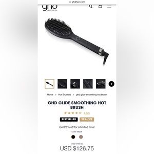 GHD glide smoothing hot brush, used excellent condition, no box